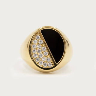 Bague Halo Onyx