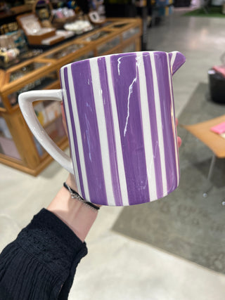 Pichet rayure violet mini format