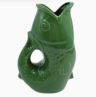 Vase pichet poisson vert