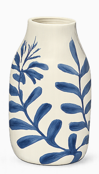 Vase motif bleu