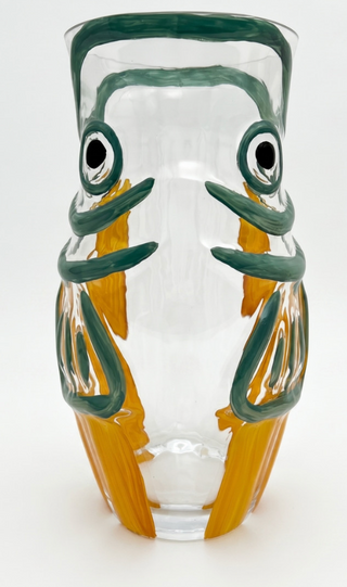 Vase peinture poisson