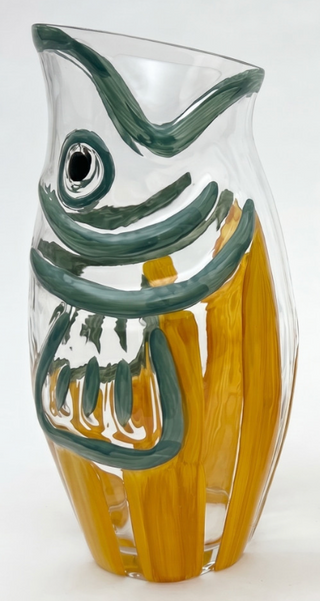 Vase peinture poisson