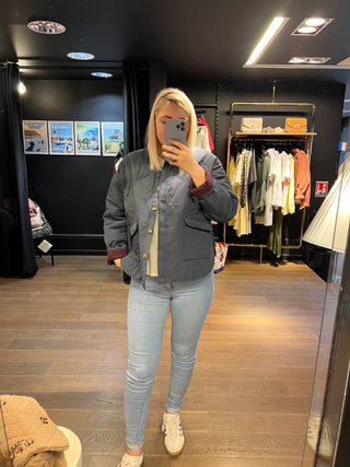 Veste matelassé bleu Jade