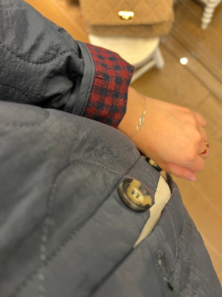 Veste matelassé bleu Jade