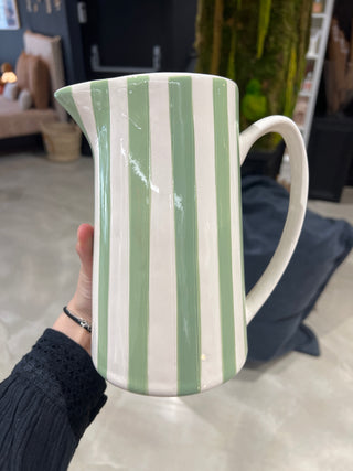 Pichet rayure matcha