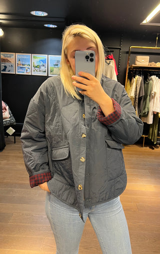 Veste matelassé bleu Jade