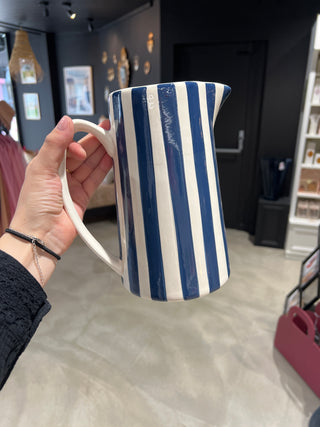 Pichet rayure bleu