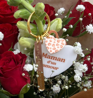 Porte-clé grigri "Maman d'un amour"