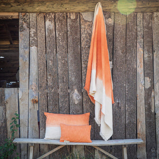 Plaid Tie and Dye "Tandem" - Mandarine